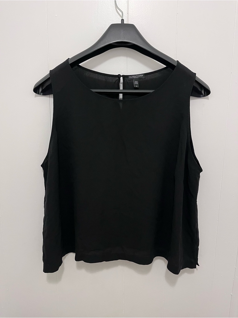 Eileen Fisher Silk Georgette Crepe Tank